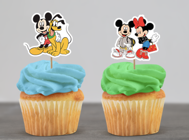 Cupcake Topper Set "Mickey Mouse" - Materialauswahl
